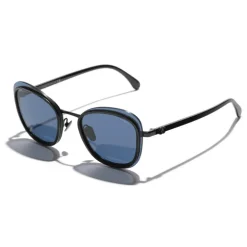 Chanel - Pantos Sunglasses - Black Blue - Chanel Eyewear - Avvenice