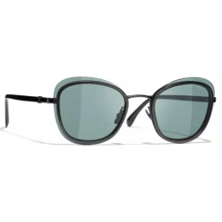 Chanel - Pantos Sunglasses - Black Green - Chanel Eyewear - Avvenice