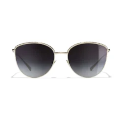 Chanel - Pantos Sunglasses - Gold Gray Gradient - Chanel Eyewear - Avvenice
