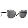 Chanel - Pantos Sunglasses - Black Gold Gray - Chanel Eyewear - Avvenice