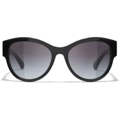 Chanel - Pantos Sunglasses - Black Grey - Chanel Eyewear - Avvenice
