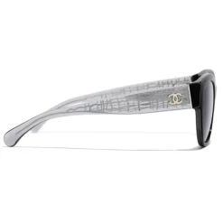 Chanel - Pantos Sunglasses - Black Grey - Chanel Eyewear - Avvenice