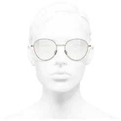 Chanel - Pantos Sunglasses - Gold Transparent - Chanel Eyewear - Avvenice