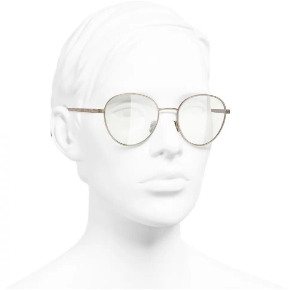 Chanel - Pantos Sunglasses - Gold Transparent - Chanel Eyewear - Avvenice