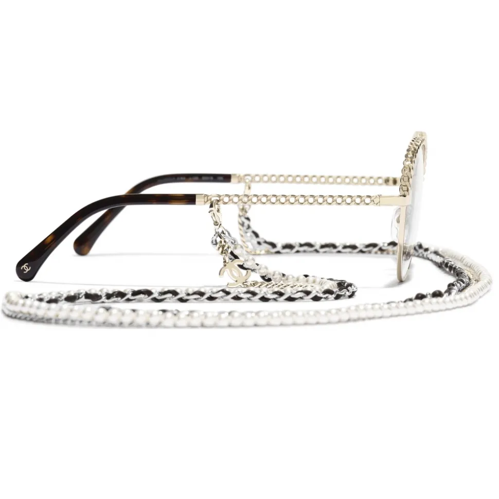 Chanel - Pantos Sunglasses - Gold Transparent - Chanel Eyewear - Avvenice