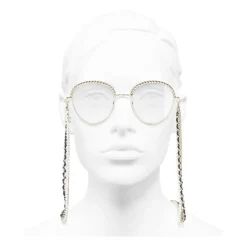 Chanel - Pantos Sunglasses - Gold Transparent - Chanel Eyewear - Avvenice