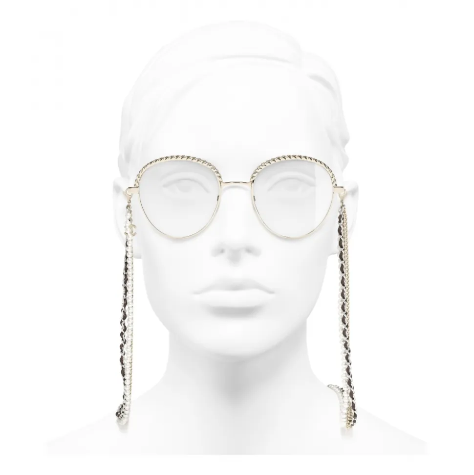 Chanel - Pantos Sunglasses - Gold Transparent - Chanel Eyewear - Avvenice