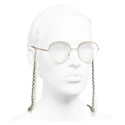 Chanel - Pantos Sunglasses - Gold Transparent - Chanel Eyewear - Avvenice