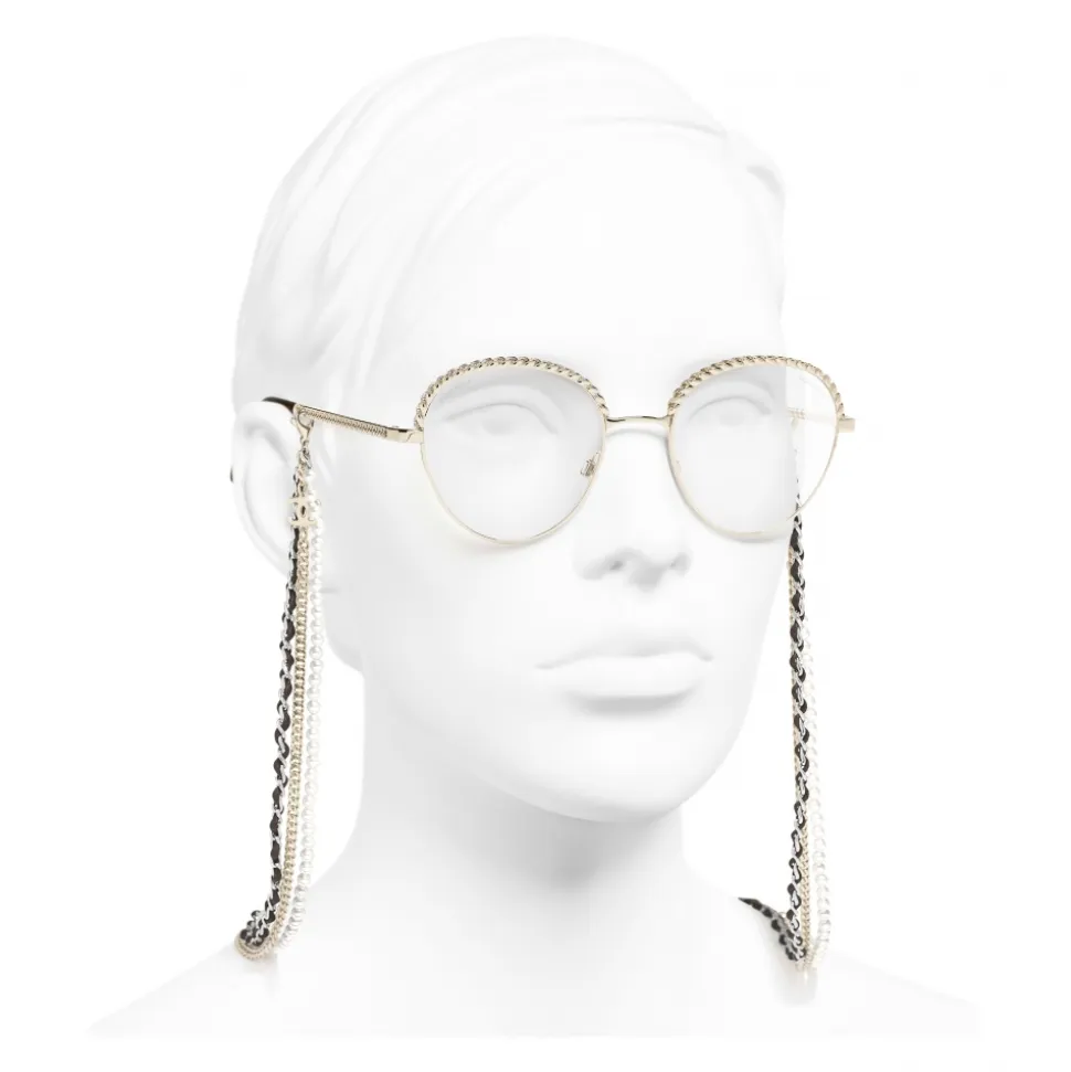 Chanel - Pantos Sunglasses - Gold Transparent - Chanel Eyewear - Avvenice