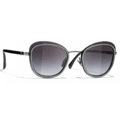 Chanel - Pantos Sunglasses - Silver Gray - Chanel Eyewear - Avvenice