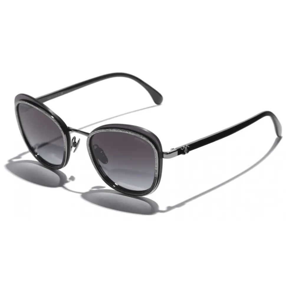 Chanel - Pantos Sunglasses - Silver Gray - Chanel Eyewear - Avvenice