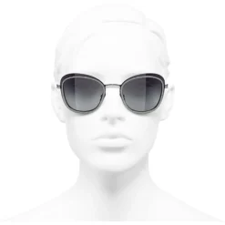 Chanel - Pantos Sunglasses - Silver Gray - Chanel Eyewear - Avvenice