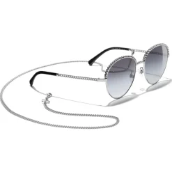 Chanel - Pantos Sunglasses - Silver Gray - Chanel Eyewear - Avvenice