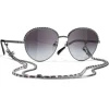 Chanel - Pantos Sunglasses - Silver Gray - Chanel Eyewear - Avvenice