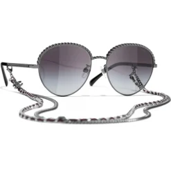 Chanel - Pantos Sunglasses - Silver Gray - Chanel Eyewear - Avvenice