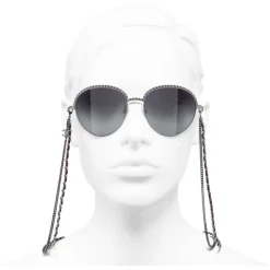 Chanel - Pantos Sunglasses - Silver Gray - Chanel Eyewear - Avvenice
