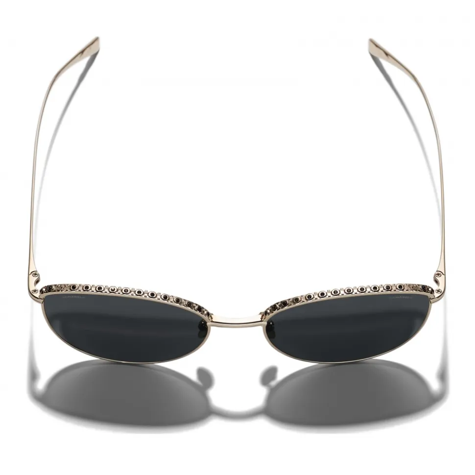 Chanel - Pantos Sunglasses - Gold Gray - Chanel Eyewear - Avvenice