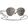 Chanel - Pantos Sunglasses - Dark Silver Brown - Chanel Eyewear - Avvenice