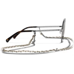 Chanel - Pantos Sunglasses - Dark Silver Brown - Chanel Eyewear - Avvenice