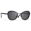 Chanel - Pantos Sunglasses - Black Gray - Chanel Eyewear - Avvenice