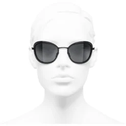 Chanel - Pantos Sunglasses - Black Gray - Chanel Eyewear - Avvenice