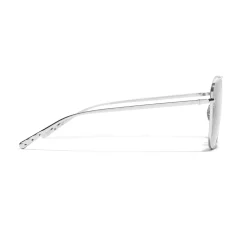 Chanel - Pilot Sunglasses - Silver Light Gray - Chanel Eyewear - Avvenice