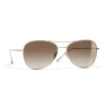 Chanel - Pilot Sunglasses - Gold Brown - Chanel Eyewear - Avvenice