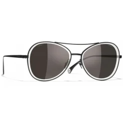 Chanel - Pilot Sunglasses - Black Gray - Chanel Eyewear - Avvenice