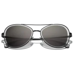 Chanel - Pilot Sunglasses - Black Gray - Chanel Eyewear - Avvenice