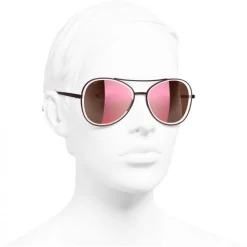 Chanel - Pilot Sunglasses - Dark Red - Chanel Eyewear - Avvenice