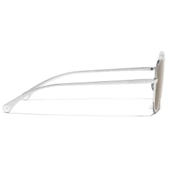 Chanel - Pilot Sunglasses - Silver White Gold - Chanel Eyewear - Avvenice