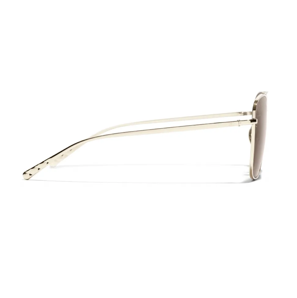 Chanel - Pilot Sunglasses - Gold Brown - Chanel Eyewear - Avvenice