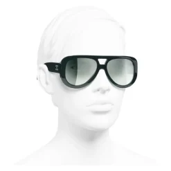 Chanel - Pilot Sunglasses - Dark Green Mirror - Chanel Eyewear - Avvenice