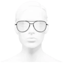 Chanel - Pilot Sunglasses - Black Transparent - Chanel Eyewear - Avvenice