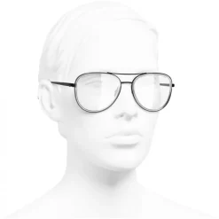 Chanel - Pilot Sunglasses - Black Transparent - Chanel Eyewear - Avvenice