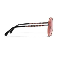 Chanel - Pilot Sunglasses - Dark Silver Orange - Chanel Eyewear - Avvenice