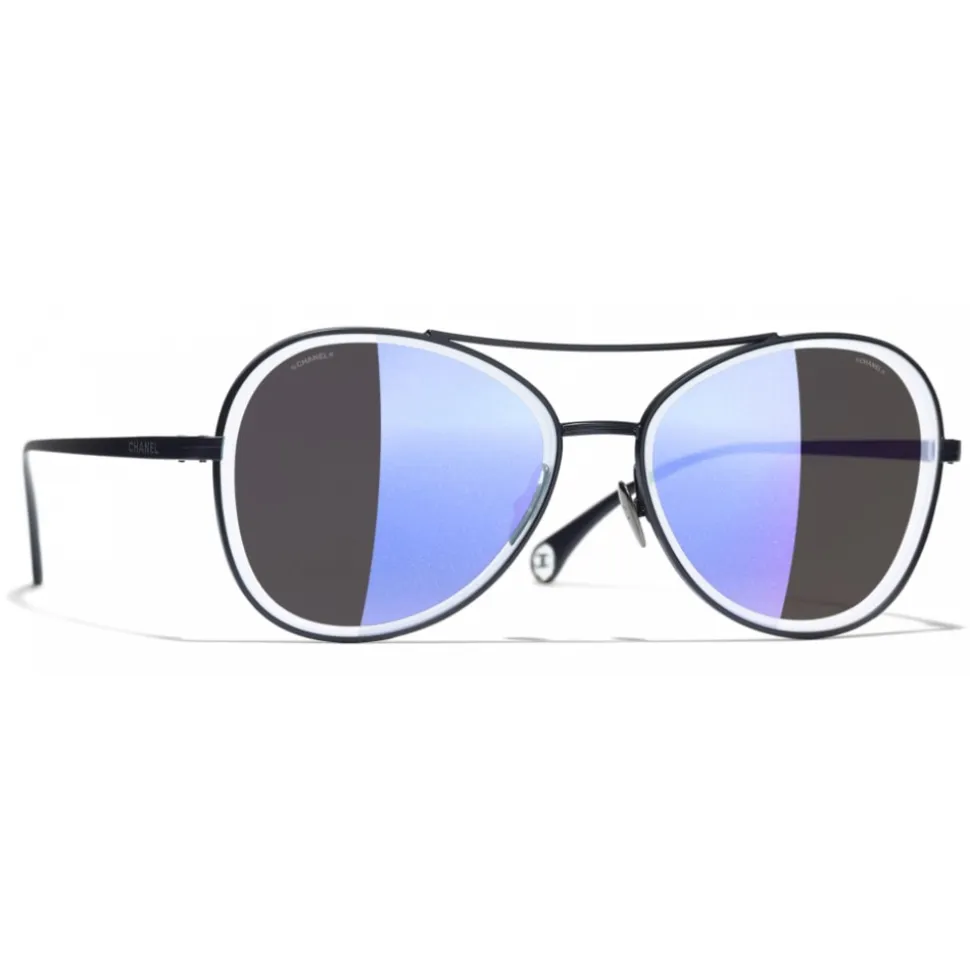 Chanel - Pilot Sunglasses - Dark Blue - Chanel Eyewear - Avvenice