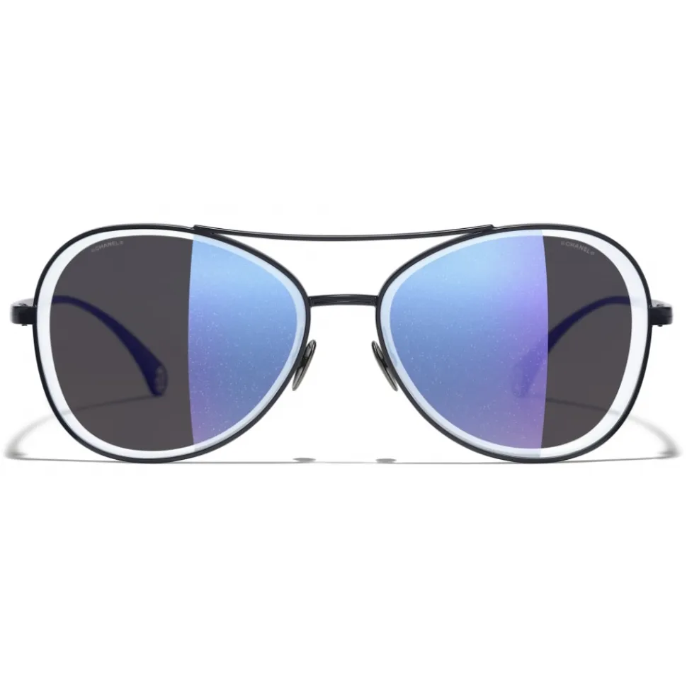 Chanel - Pilot Sunglasses - Dark Blue - Chanel Eyewear - Avvenice