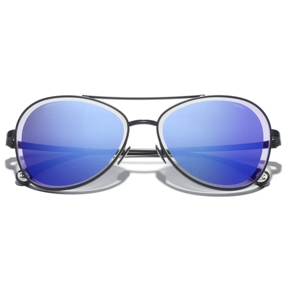 Chanel - Pilot Sunglasses - Dark Blue - Chanel Eyewear - Avvenice