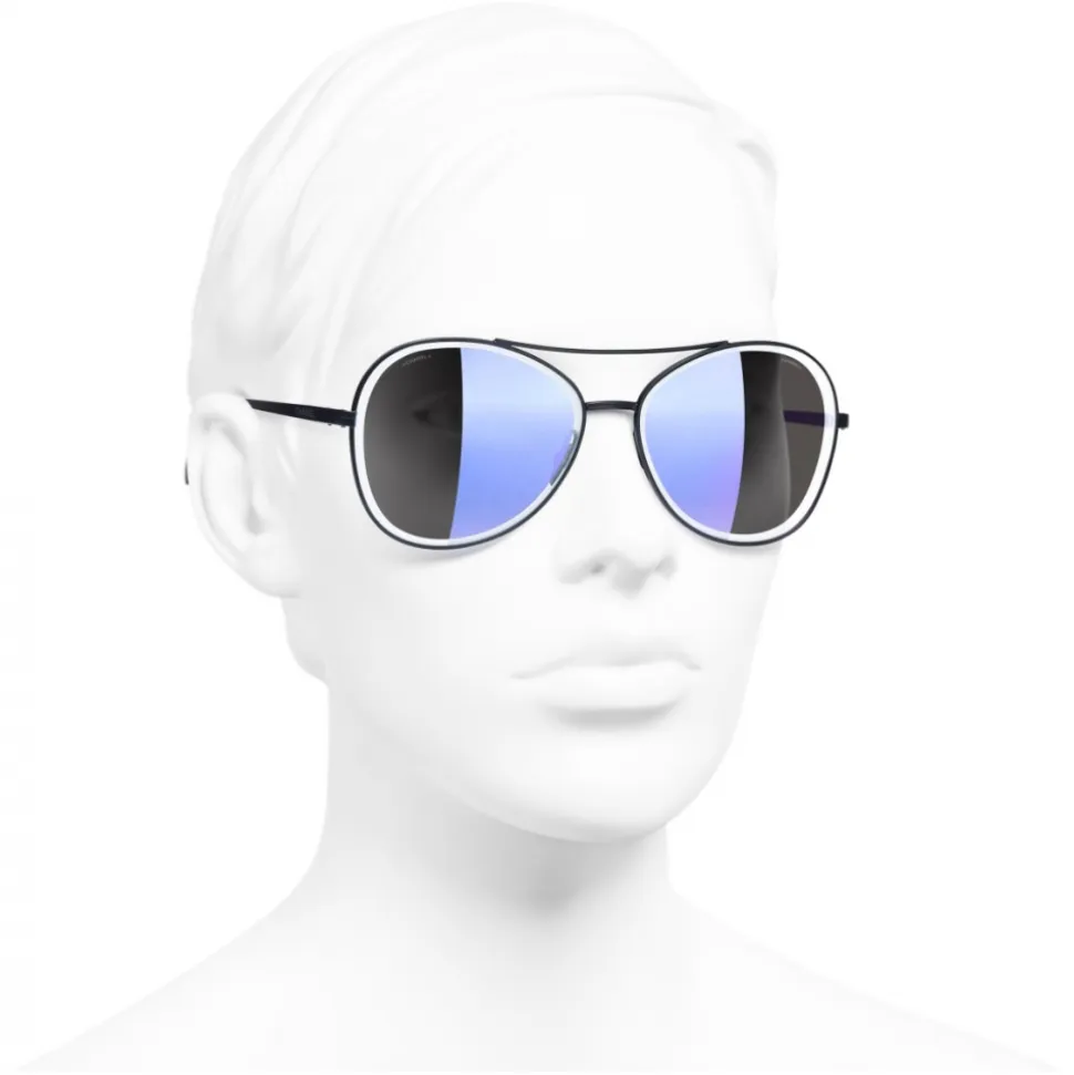 Chanel - Pilot Sunglasses - Dark Blue - Chanel Eyewear - Avvenice