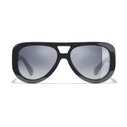 Chanel - Pilot Sunglasses - Dark Blue Mirror - Chanel Eyewear - Avvenice