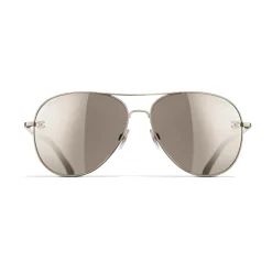 Chanel - Pilot Sunglasses - Gold Brown Mirror - Chanel Eyewear - Avvenice