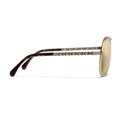 Chanel - Pilot Sunglasses - Gold - Chanel Eyewear - Avvenice
