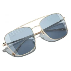 Chanel - Pilot Sunglasses - Gold Light Blue - Chanel Eyewear - Avvenice