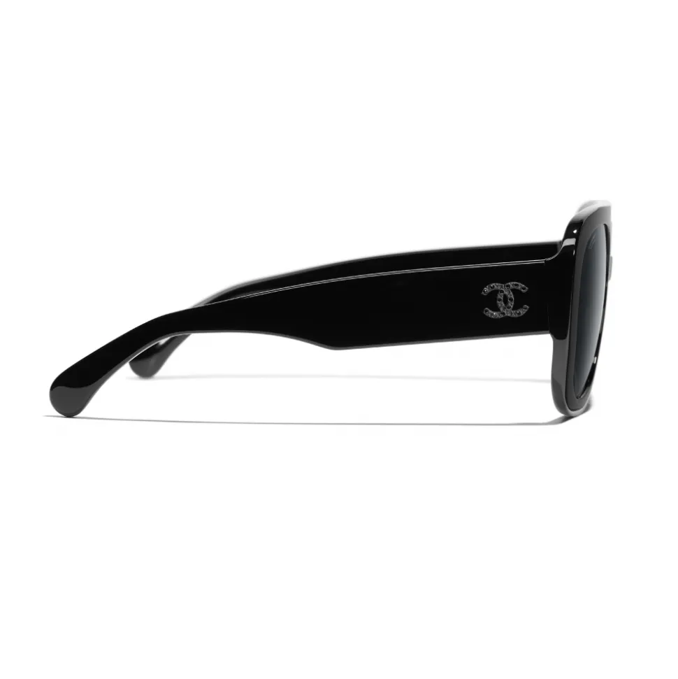 Chanel - Pilot Sunglasses - Black Gray - Chanel Eyewear - Avvenice