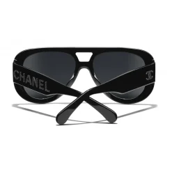 Chanel - Pilot Sunglasses - Black Gray - Chanel Eyewear - Avvenice