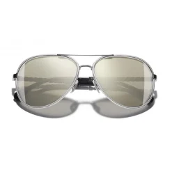 Chanel - Pilot Sunglasses - Silver White Gold - Chanel Eyewear - Avvenice