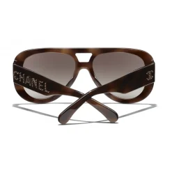 Chanel - Pilot Sunglasses - Tortoise Brown Mirror - Chanel Eyewear - Avvenice