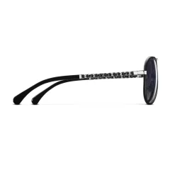Chanel - Pilot Sunglasses - Black Gray - Chanel Eyewear - Avvenice