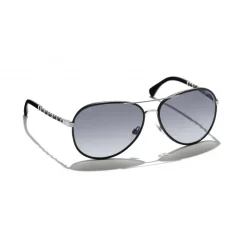 Chanel - Pilot Sunglasses - Black Gray - Chanel Eyewear - Avvenice